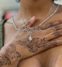 Load image into Gallery viewer, Pear Diamond Solitaire Necklace