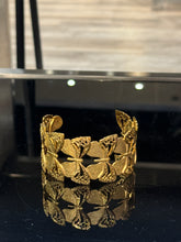 Load image into Gallery viewer, Gold Butterfly Cuff Bracelet