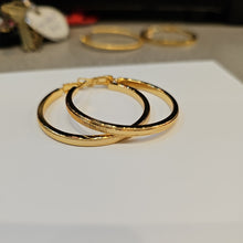 Load image into Gallery viewer, Gold Lined Hoop Earrings