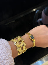Load image into Gallery viewer, Gold Butterfly Cuff Bracelet