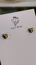 Load image into Gallery viewer, Leslie Gold Heart Stud Earrings