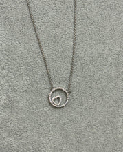 Load image into Gallery viewer, Heart Circle Silver Necklace