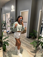 Load image into Gallery viewer, Cropped Half Zip Sweatshirt