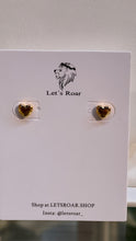 Load image into Gallery viewer, Leslie Gold Heart Stud Earrings