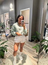 Load image into Gallery viewer, Cropped Half Zip Sweatshirt