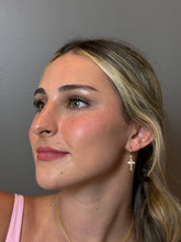 Load image into Gallery viewer, Cross Drop Earrings