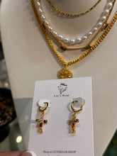 Load image into Gallery viewer, Cross Drop Earrings