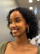 Load image into Gallery viewer, Gold Jinny Round Chain Link Dangle Drop Earrings