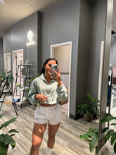 Load image into Gallery viewer, Cropped Half Zip Sweatshirt