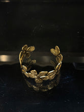 Load image into Gallery viewer, Gold Flower Cuff Bracelet
