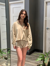 Load image into Gallery viewer, Beige Crop Sweater