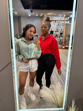 Load image into Gallery viewer, Cropped Half Zip Sweatshirt