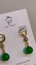 Load image into Gallery viewer, Gold Bethany Jade Drop Dangle Earrings