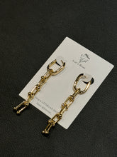 Load image into Gallery viewer, Gold Issa Chain Link Dangle Drop Earrings