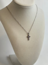 Load image into Gallery viewer, Silver Diamond Cross Necklaces