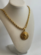 Load image into Gallery viewer, Jordan Gold Round Diamond Lion Head Pendant Necklace