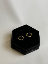 Load image into Gallery viewer, Darla Gold Triangle Hoop Earrings
