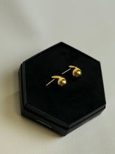 Load image into Gallery viewer, Stefi Gold Raindrop Stud Earrings