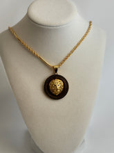Load image into Gallery viewer, Jackson Gold Round Diamond Eye Lion Head Pendant Necklace