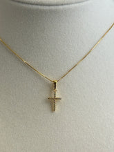 Load image into Gallery viewer, Gold Diamond Cross Necklaces