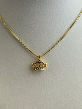 Load image into Gallery viewer, Kid’s 14” Gold Crown Diamond Necklace
