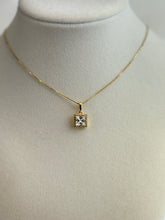 Load image into Gallery viewer, Jaya Gold Square Princess Diamond Necklace