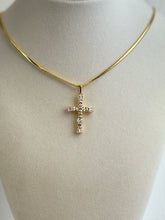 Load image into Gallery viewer, Gold Diamond Cross Necklaces