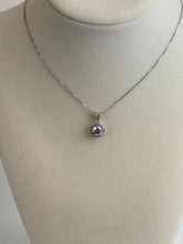 Load image into Gallery viewer, Layla Silver Round Solitaire Diamond Necklace
