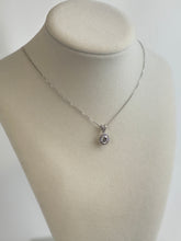 Load image into Gallery viewer, Layla Silver Round Solitaire Diamond Necklace