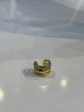 Load image into Gallery viewer, Tri Layer Diamond Ear Cuff