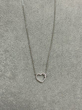 Load image into Gallery viewer, Silver Hollow Heart Necklace