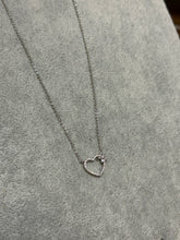 Load image into Gallery viewer, Silver Hollow Heart Necklace