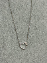 Load image into Gallery viewer, Silver Hollow Heart Necklace