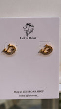 Load image into Gallery viewer, Gold Whale Diamond Stud Earrings