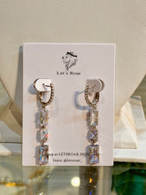 Load image into Gallery viewer, Silver Erin Drop Dangle Earrings