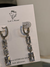 Load image into Gallery viewer, Silver Erin Drop Dangle Earrings