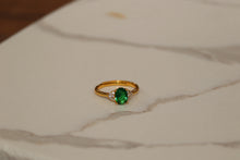 Load image into Gallery viewer, Gold Green Emmy Ring
