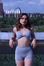 Load image into Gallery viewer, Grey Twist Front Bra