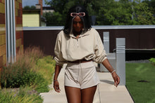 Load image into Gallery viewer, Beige Crop Sweater