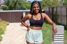 Load image into Gallery viewer, Black Cross Bra