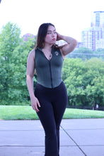 Load image into Gallery viewer, Green Sleeveless Crop Vest