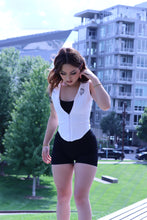 Load image into Gallery viewer, White Sleeveless Crop Vest