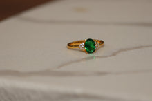 Load image into Gallery viewer, Gold Green Emmy Ring