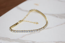 Load image into Gallery viewer, Gold Tennis Anklet