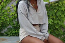 Load image into Gallery viewer, Cropped Half Zip Sweatshirt