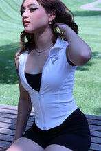 Load image into Gallery viewer, White Sleeveless Crop Vest