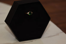 Load image into Gallery viewer, Gold Green Emmy Ring