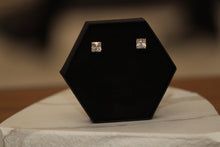 Load image into Gallery viewer, Gold Square Diamond Stud Earrings