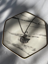 Load image into Gallery viewer, Silver Crescent Necklace