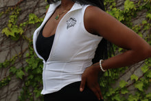 Load image into Gallery viewer, White Sleeveless Crop Vest